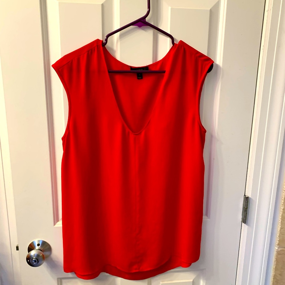 Size 8 red JCrew Blouse GUC